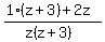 %281%28z%2B3%29+%2B+2z%29%2F%28z%28z%2B3%29%29