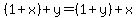 %281%2Bx%29%2By=%281%2By%29%2Bx