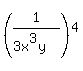 (1/(3x^3y))^4