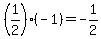 (1/2)(-1)=-1/2