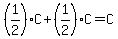 %281%2F2%29%2AC+%2B+%281%2F2%29%2AC+=+C