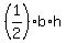 (1/2)*b*h