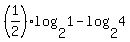 %281%2F2%29%2Alog%282%2C1%29+-+log%282%2C4%29