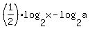 %281%2F2%29%2Alog%282%2Cx%29+-+log%282%2Ca%29