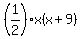 (1/2)*x(x+9)