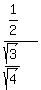 %281%2F2%29+%2F+%28sqrt%283%29+%2F+sqrt%284%29%29