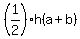 (1/2)h(a+b)