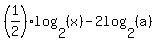%281%2F2%29log%282%2C%28x%29%29-2log%282%2C%28a%29%29