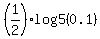 %281%2F2%29log5%280.1%29