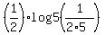 %281%2F2%29log5%281%2F%282%2A5%29%29