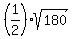 (1/2)sqrt(180)