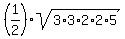 (1/2)sqrt(3*3*2*2*5)