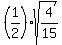 %281%2F2%29sqrt%284%2F15%29