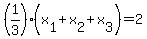 (1/3)(x[1]+x[2]+x[3])=2