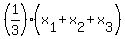 (1/3)(x[1]+x[2]+x[3])
