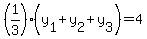 (1/3)(y[1]+y[2]+y[3])=4