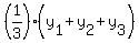 (1/3)(y[1]+y[2]+y[3])