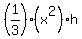 %281%2F3%29%2A%28x%5E2%29%2Ah