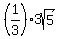 %281%2F3%29%2A3sqrt%285%29