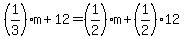 %281%2F3%29%2Am+%2B+12+=+%281%2F2%29%2Am+%2B+%281%2F2%29%2A12