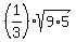 %281%2F3%29sqrt%289%2A5%29