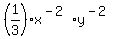 %281%2F3%29x%5E%28-2%29%2Ay%5E%28-2%29