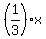 %281%2F3%29x