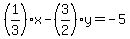 %281%2F3%29x+-+%283%2F2%29y+=+-5