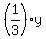 %281%2F3%29y