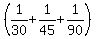%281%2F30+%2B+1%2F45+%2B+1%2F90%29