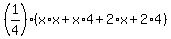 %281%2F4%29%28x%2Ax%2Bx%2A4%2B2%2Ax%2B2%2A4%29