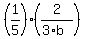 %281%2F5%29%282%2F%283%2Ab%29%29