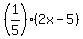 %281%2F5%29%282x+-+5%29%29+%2B+5+=+x+-+5