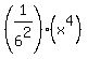 %281%2F6%5E2%29%28x%5E4%29