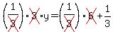 %281%2Fcross%283%29%29cross%283%29y=%281%2Fcross%283%29%29cross%286%29%2B1%2F3