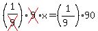 (1/cross(9))cross(9)x=(1/(9))90