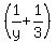 %281%2Fy%2B1%2F3%29