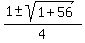 %281+%2B-+sqrt%281+%2B+56%29%29%2F4
