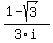 %281+-+sqrt%283%29%29%2F3i