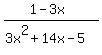 %281-3x%29%2F%283x%5E2%2B14x-5%29