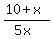 %2810%2Bx%29%2F%285x%29