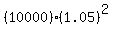 (10000)(1.05)^2