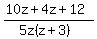 %2810z+%2B+4z+%2B+12%29%2F%285z%28z%2B3%29%29