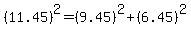 %2811.45%29%5E2+=+%289.45%29%5E2+%2B+%286.45%29%5E2
