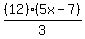 %2812%29%285x+-7%29%2F3