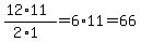 %2812%2A11%29%2F%282%2A1%29=+6%2A11=+66
