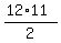 (12*11)/2