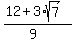 %2812%2B3%2Asqrt%287%29%29%2F%289%29