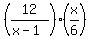 %2812%2F%28x-1%29%29%2A%28x%2F6%29