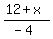 %2812+%2B+x%29%2F%28-4%29